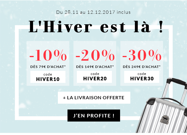 L'Hiver est là ! jusqu'à -30% sur une sélection d'articles