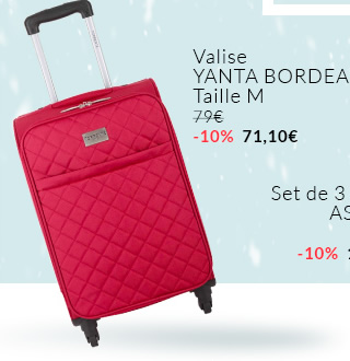 Valise YANTA BORDEAUX 71€